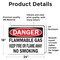 Signmission Flammable Gas Danger Sign, Vinyl Decal, 24in W x 18in L, 2PK OS-2PACK-DS-D-1824-L-19366 - alternate 2
